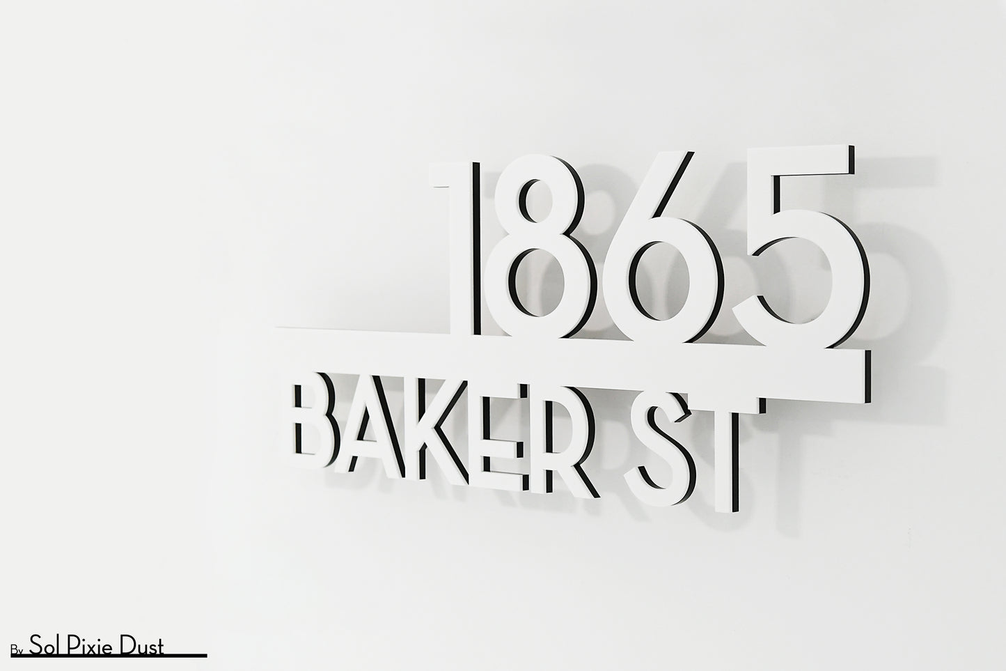 Underline House Numbers - LED Signs with Name / Address