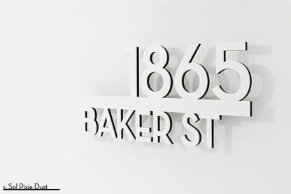 Underline House Numbers - LED Signs with Name / Address
