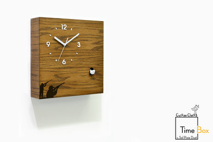 Time Box Modern Cuckoo Bird.  Cuckoo and Pendulum Wall Clock