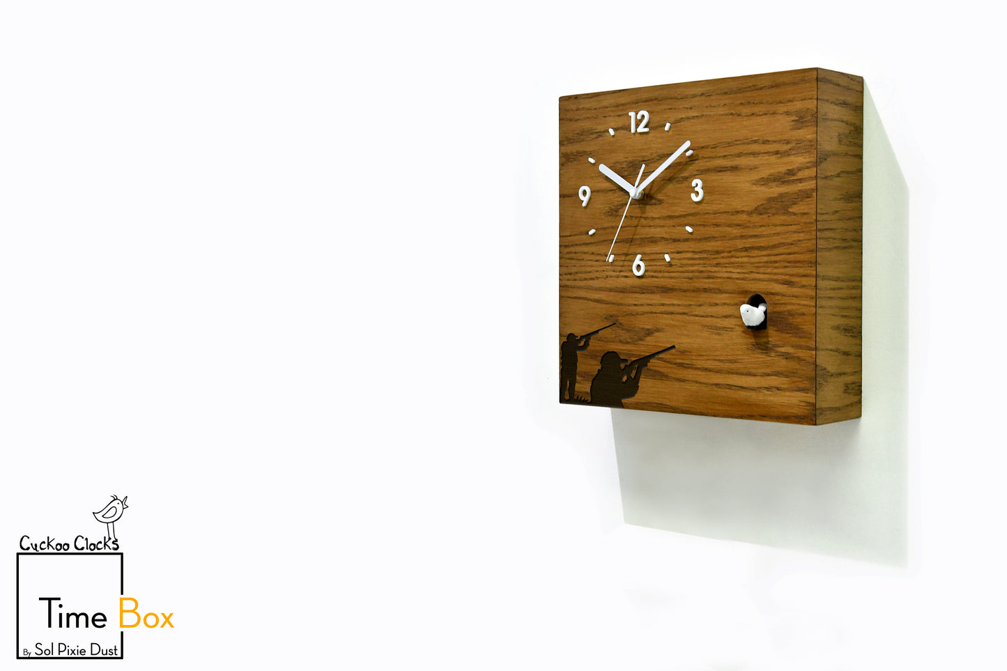 Time Box Modern Cuckoo Bird.  Cuckoo and Pendulum Wall Clock