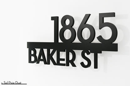 Underline House Numbers - LED Signs with Name / Address