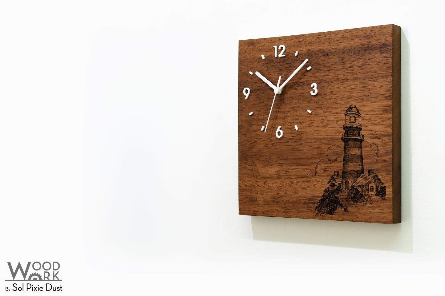 Vintage Wooden Square Clocks