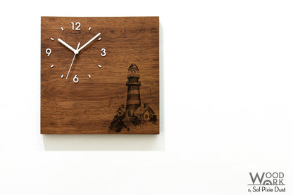 Vintage Wooden Square Clocks