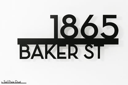 Underline House Numbers - LED Signs with Name / Address