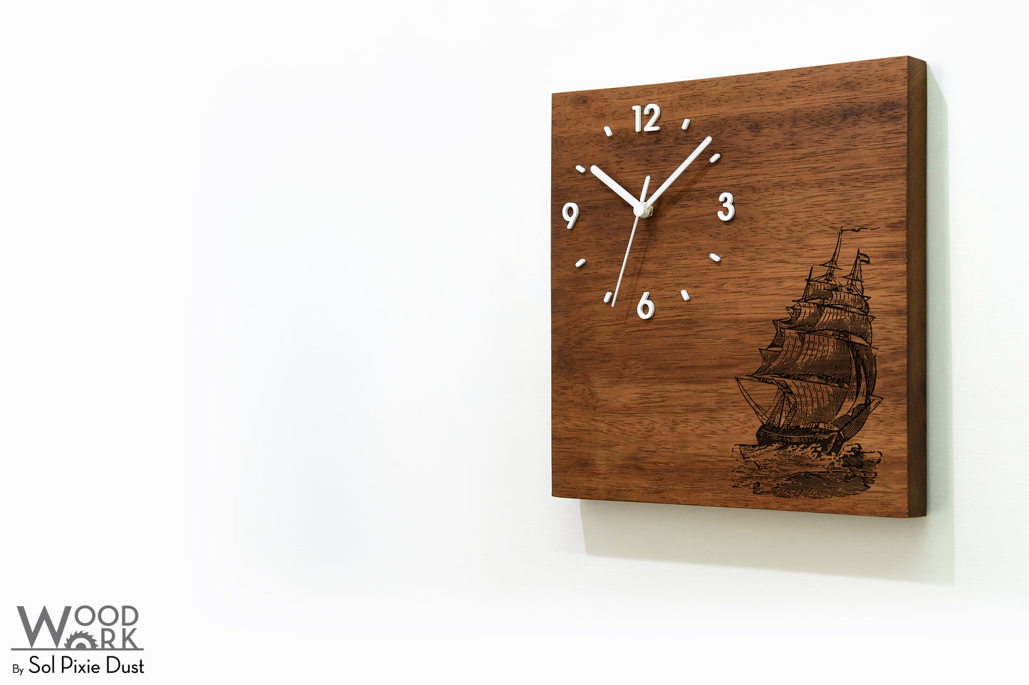 Vintage Wooden Square Clocks