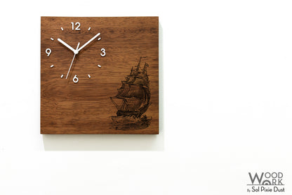 Vintage Wooden Square Clocks