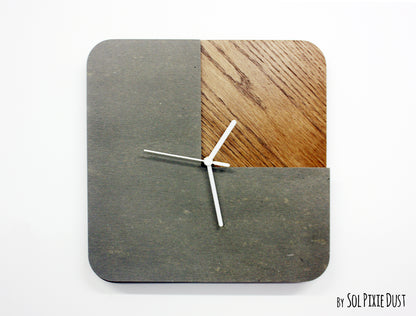 Concrete and Wood Wall Clocks Designs