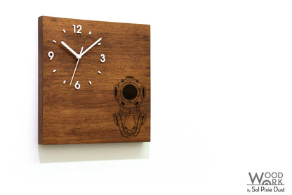 Vintage Wooden Square Clocks