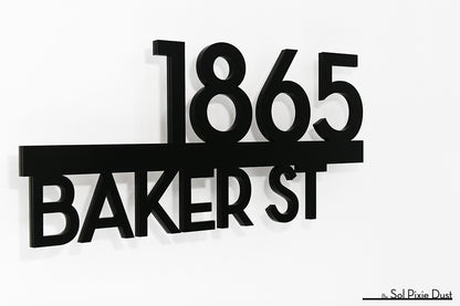 Underline House Numbers - LED Signs with Name / Address
