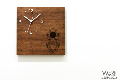 Vintage Wooden Square Clocks