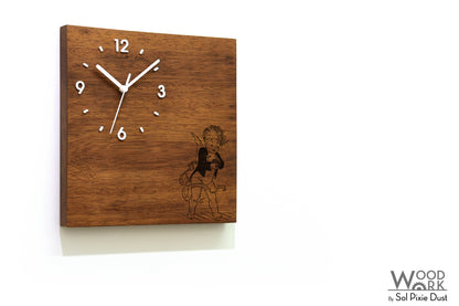 Vintage Wooden Square Clocks