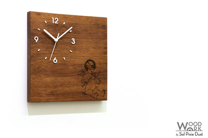 Vintage Wooden Square Clocks
