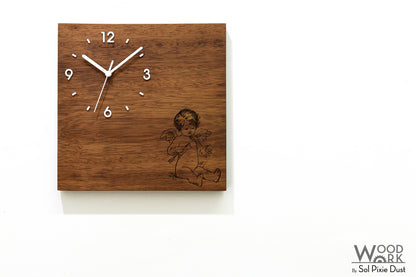 Vintage Wooden Square Clocks