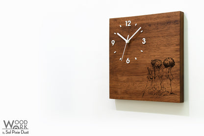 Vintage Wooden Square Clocks