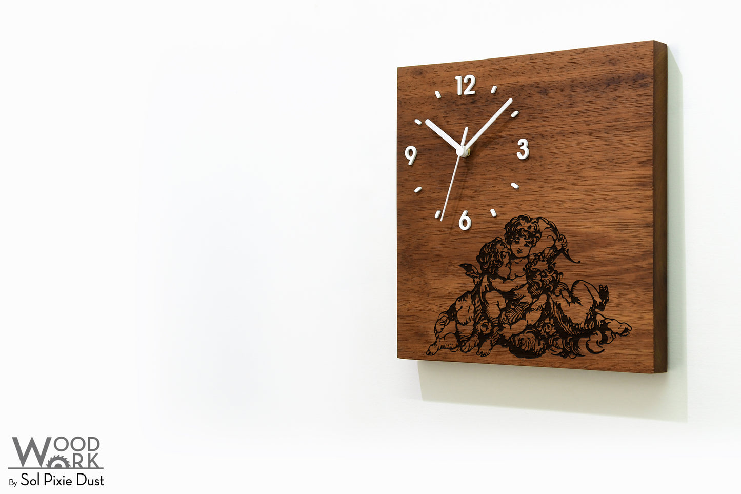 Vintage Wooden Square Clocks