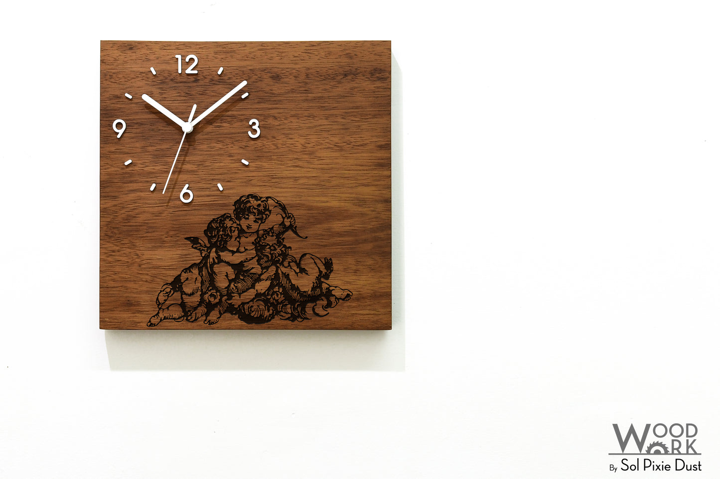 Vintage Wooden Square Clocks