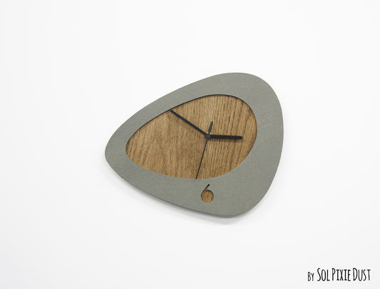 Organic Concrete and Wood Wall Clocks Designs