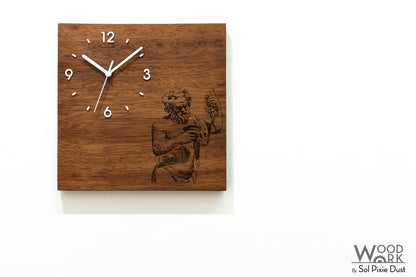 Vintage Wooden Square Clocks