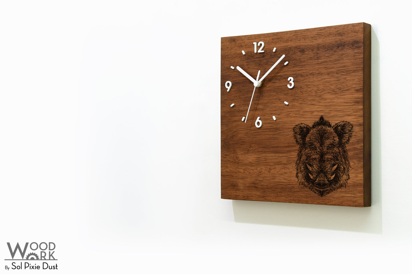 Vintage Wooden Square Clocks