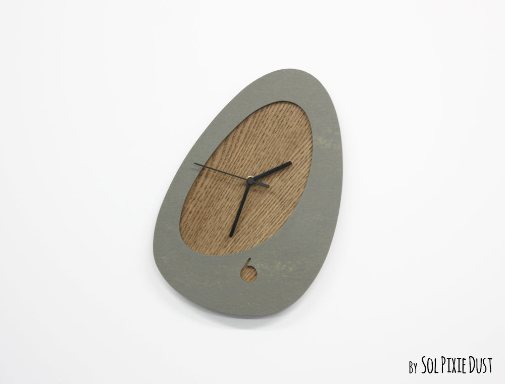 Organic Concrete and Wood Wall Clocks Designs
