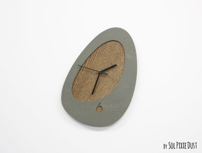 Organic Concrete and Wood Wall Clocks Designs