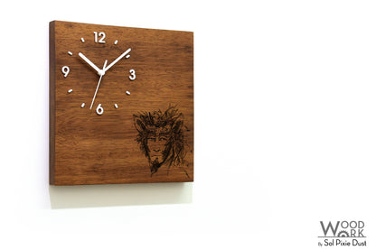 Vintage Wooden Square Clocks