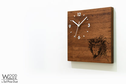 Vintage Wooden Square Clocks