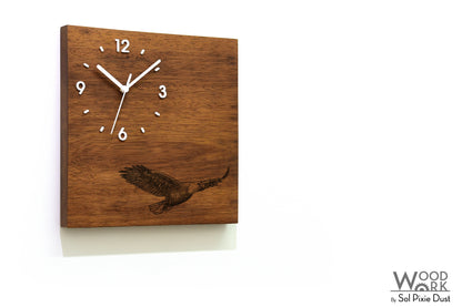 Vintage Wooden Square Clocks