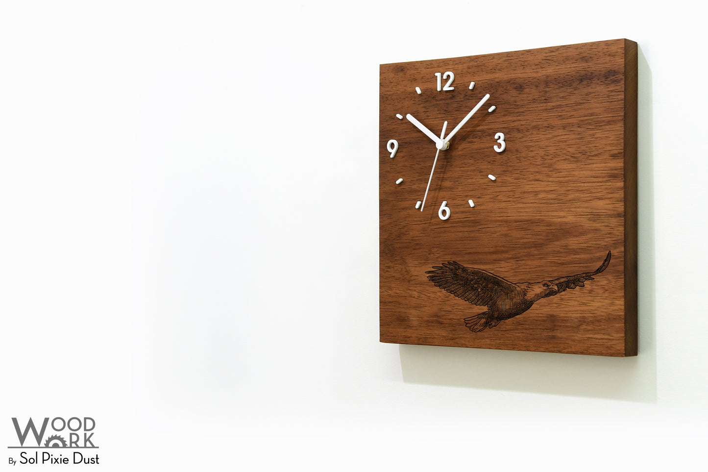 Vintage Wooden Square Clocks