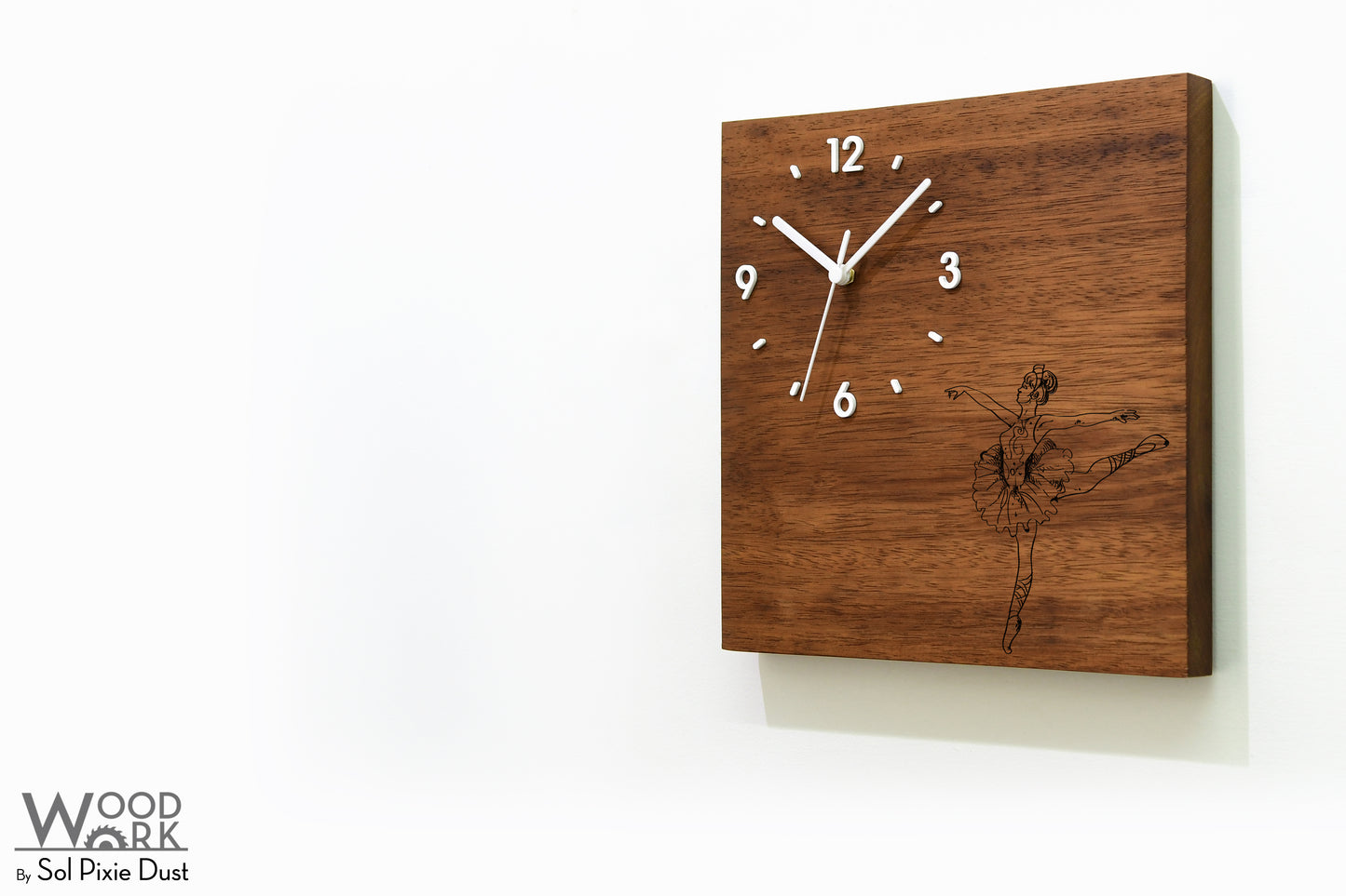 Vintage Wooden Square Clocks