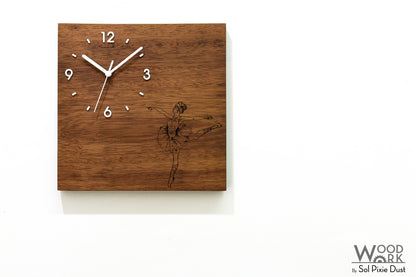 Vintage Wooden Square Clocks