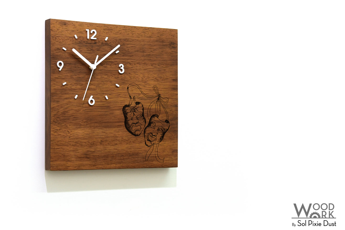 Vintage Wooden Square Clocks