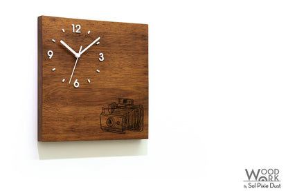 Vintage Wooden Square Clocks