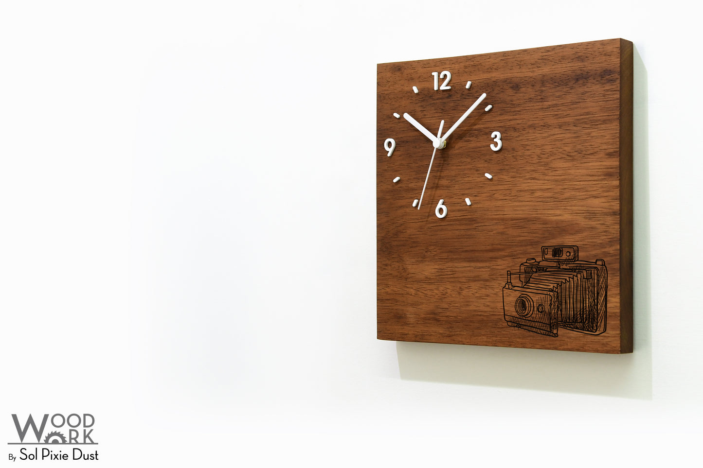 Vintage Wooden Square Clocks