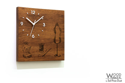 Vintage Wooden Square Clocks
