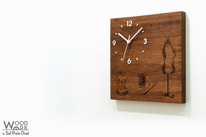 Vintage Wooden Square Clocks