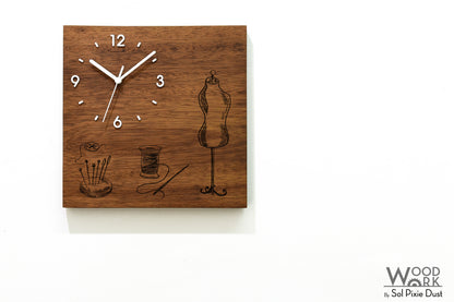 Vintage Wooden Square Clocks