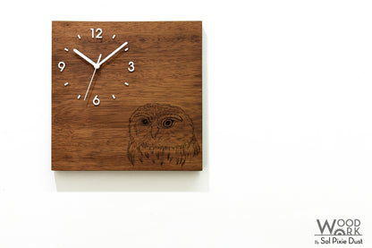 Vintage Wooden Square Clocks
