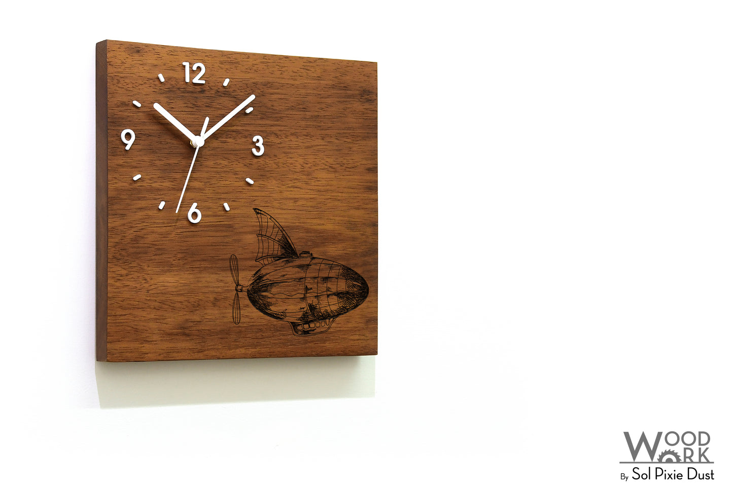 Vintage Wooden Square Clocks
