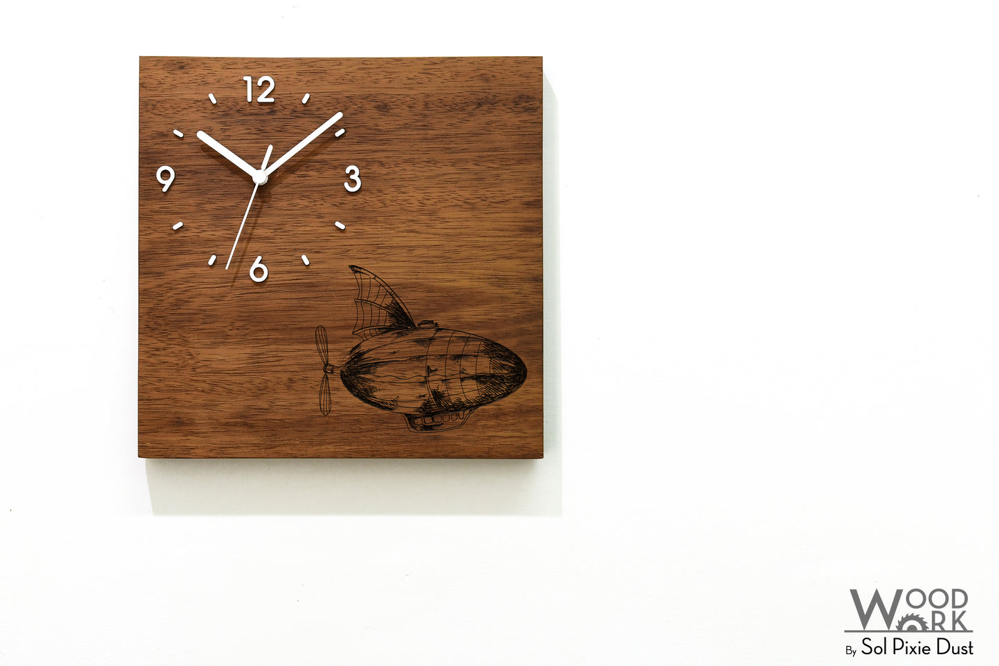 Vintage Wooden Square Clocks