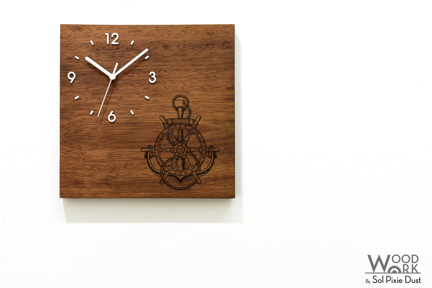 Vintage Wooden Square Clocks