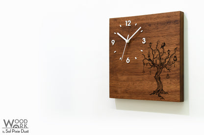 Vintage Wooden Square Clocks