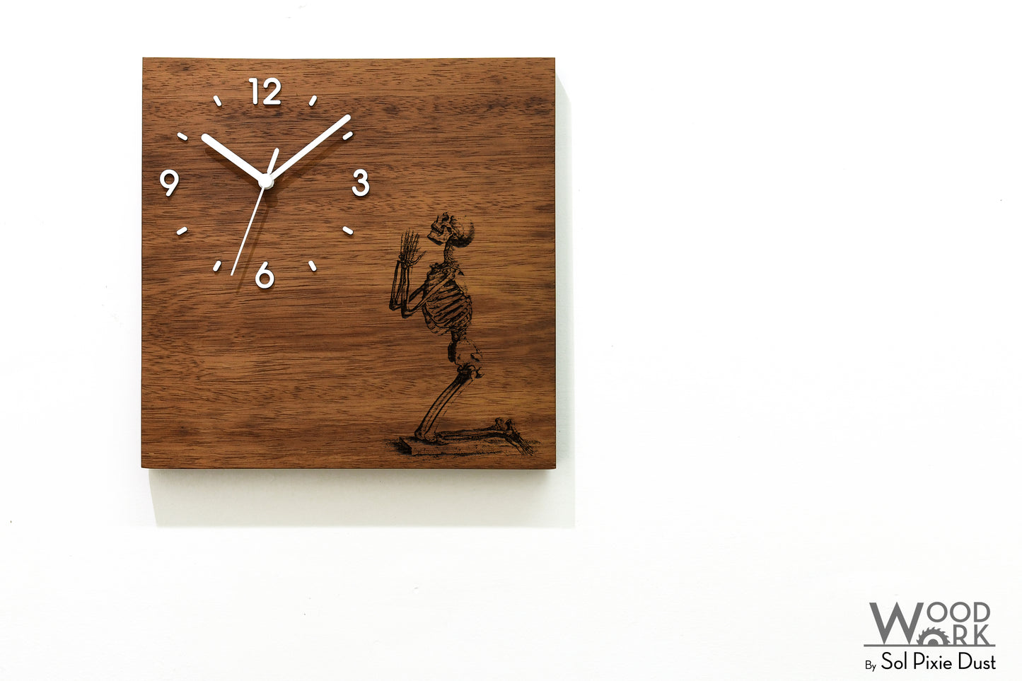 Vintage Wooden Square Clocks