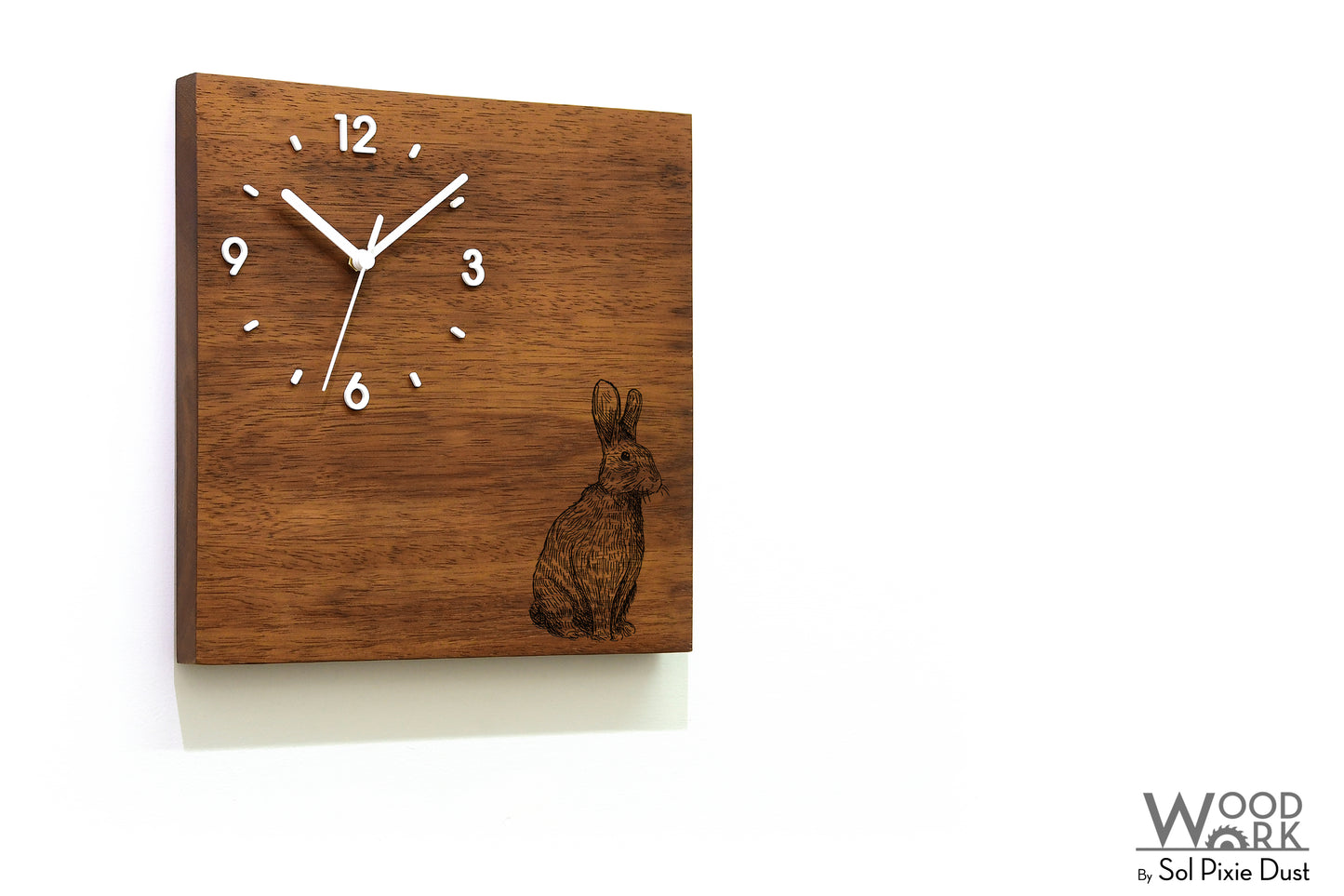 Vintage Wooden Square Clocks
