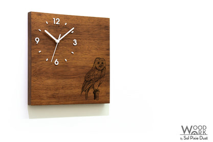 Vintage Wooden Square Clocks