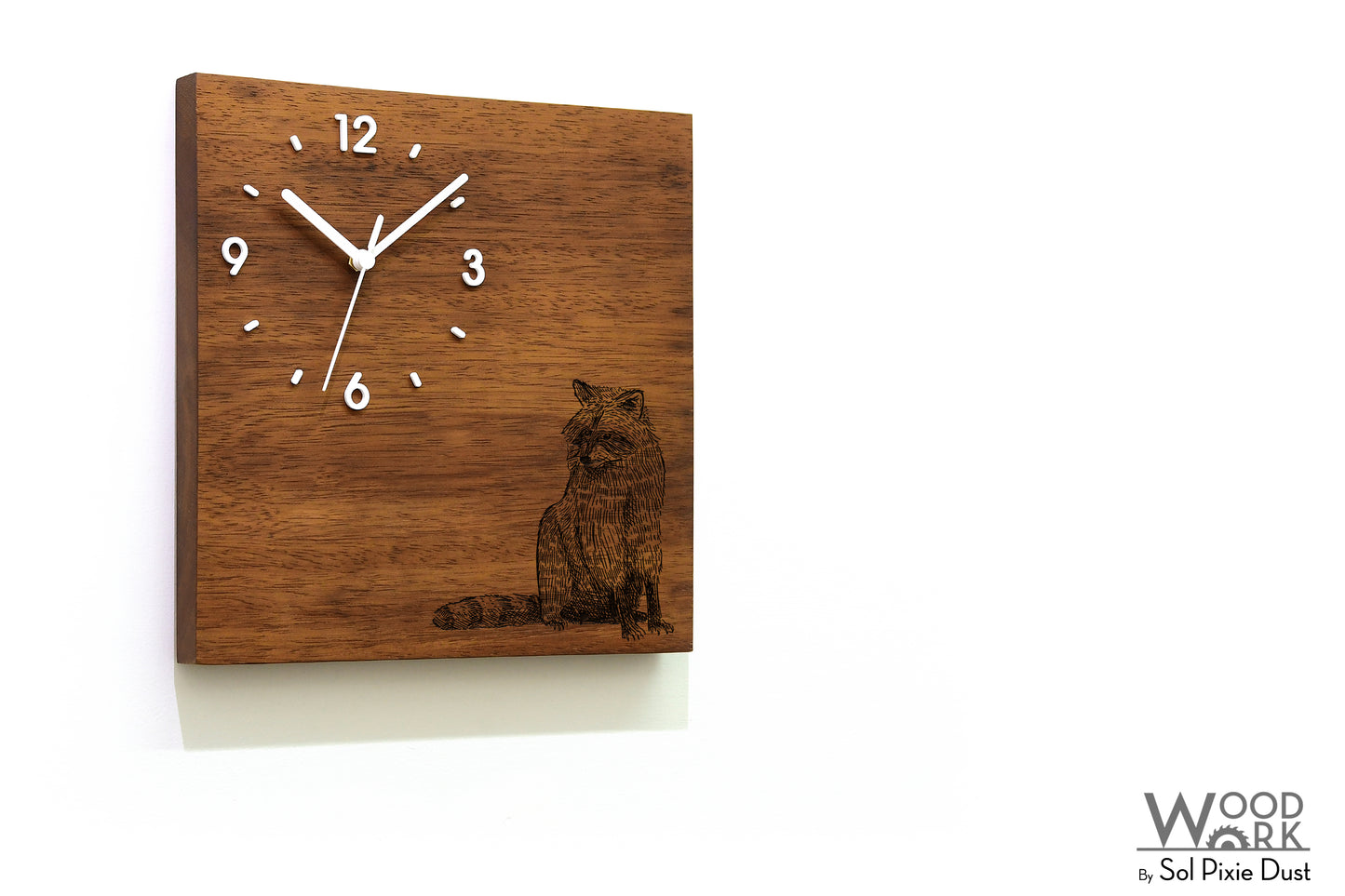 Vintage Wooden Square Clocks