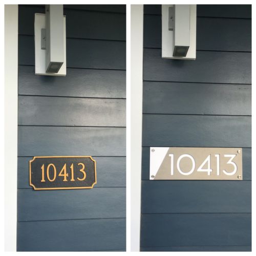 Concrete Address Plaque - Signs