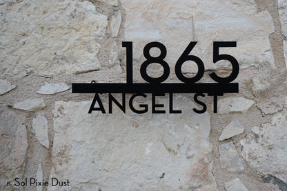 Underline House Numbers - LED Signs with Name / Address