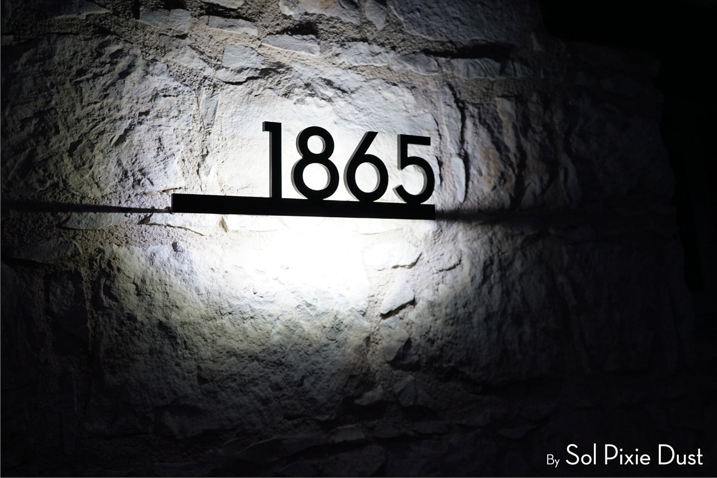 Underline House Numbers - LED Signs with Name / Address