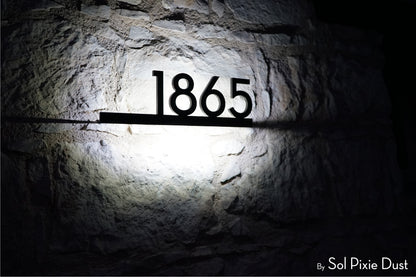 Underline House Numbers - LED Signs with Name / Address